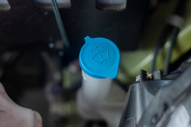 istock blue cover for wiper water filling. 1490823341
