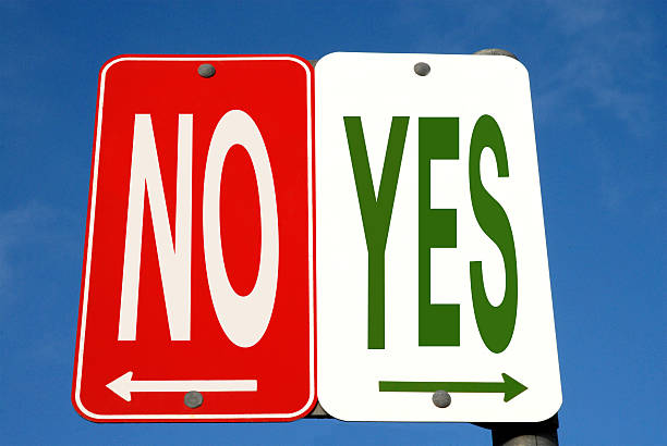 istock No / Yes Street Sign 149082388