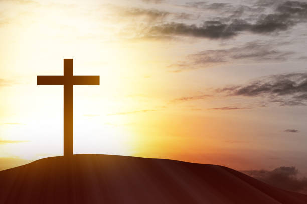 istock Christian Cross on the hill 1490824147