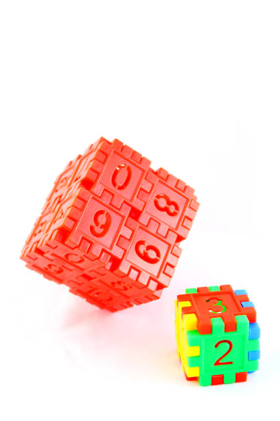 istock Colorful cubes with numbers, puzzle game 1490825251
