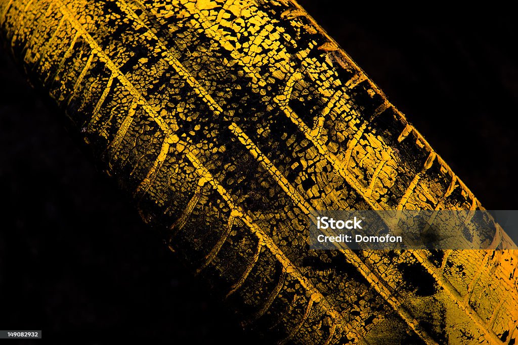 Pneu de carro amarelo impressão - Royalty-free Amarelo Foto de stock