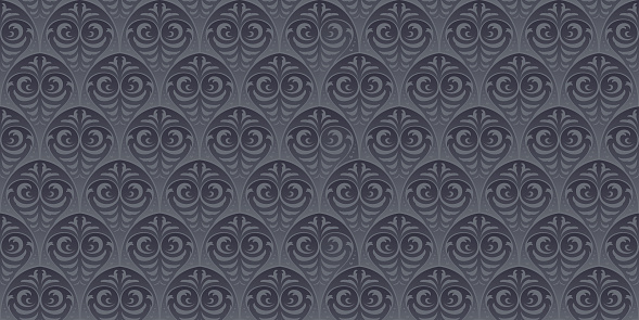 istock Elegant Grey Victorian seamless wallpaper 1490830556