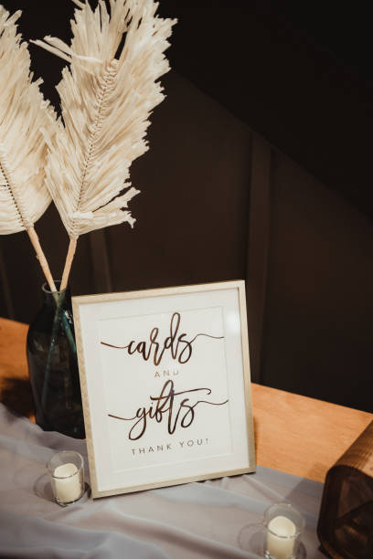 istock Cards and gifts table at a wedding reception 1490831240