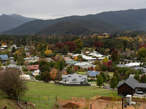 The rural  neighbourhood of  Bright in Victoria's High Country