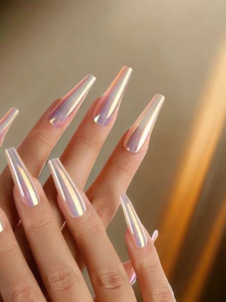 Artificial nail stock photo