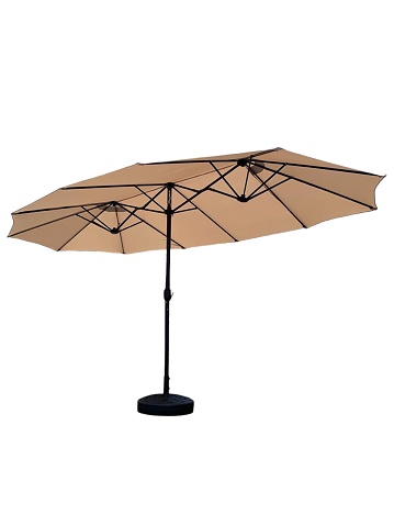 Outdoor patio umbrella isolated on white background