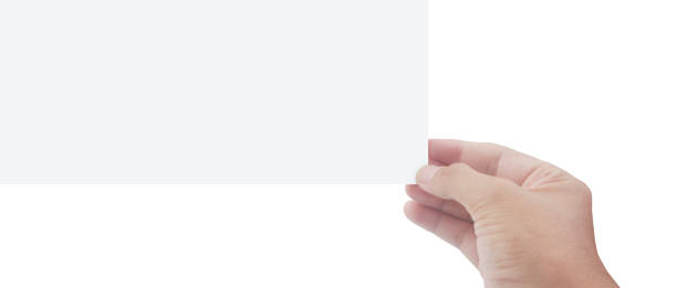 istock Hands holding paper blank for  letter paper 1490837392