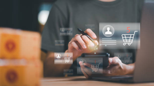 istock Startup or small business entrepreneur ,Make a note of delivery address from customer ,order management in online stores, shopping on the internet ,Selling online on the Internet ,SME ,e-commerce 1490840034