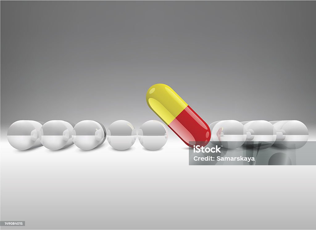 La cápsula - arte vectorial de Antibiótico libre de derechos