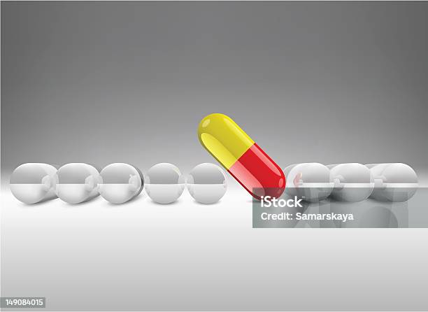 Ilustración de La Cápsula y más Vectores Libres de Derechos de Antibiótico - Antibiótico, Asistencia sanitaria y medicina, Ciencia