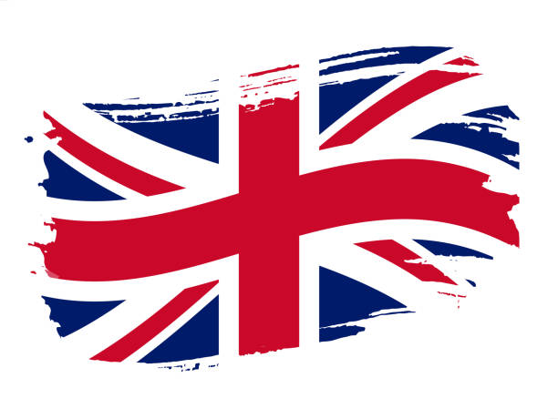 ilustrações de stock, clip art, desenhos animados e ícones de uk flag grunge - british flag flag old fashioned retro revival