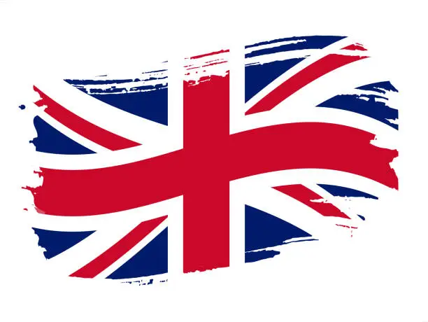 Vector illustration of UK flag grunge