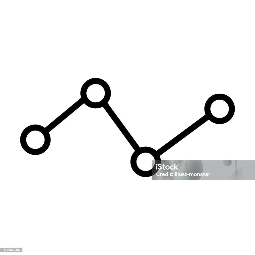 Simple Line Graph Line Chart Vector Stock Illustration - Download Image ...