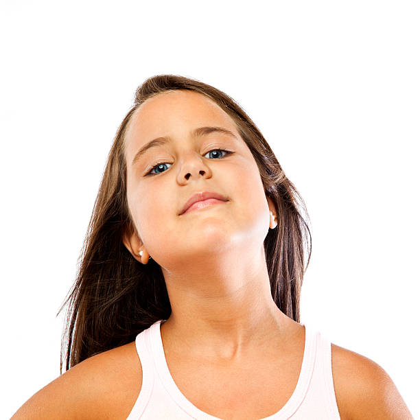 istock Adorable Little Girl isolated on white 149086427