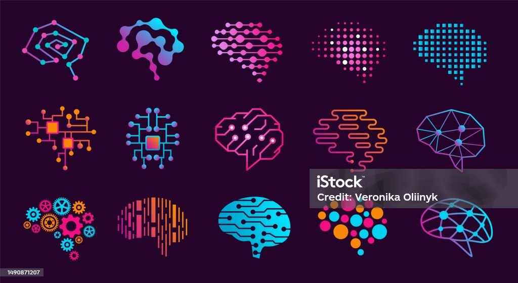 Human Brain Innovation Thinking Emblem Artificial Intelligence Neural ...
