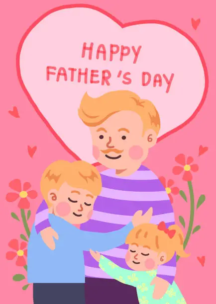 Vector illustration of Happy Father's day.
