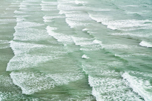 Aerial view of sea wave