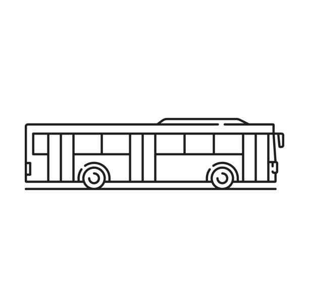 illustrazioni stock, clip art, cartoni animati e icone di tendenza di emblema dell'autobus turistico passeggeri, segnale di trasporto scolastico - bus coach bus travel isolated