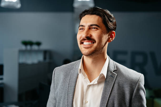istock Confident Arab businessman in formal clothes standing in office 1490876676