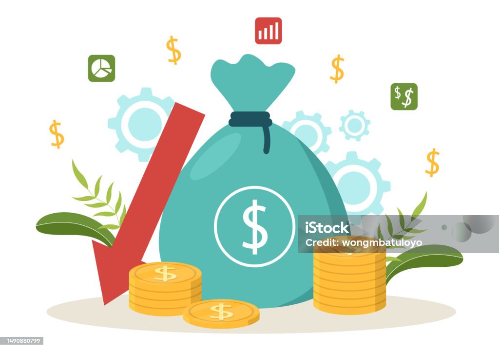 Cost Reduction Vector Illustration With Decrease Price Minimising Or ...