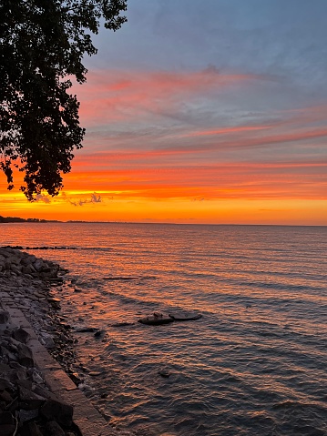 A photo of Lake Erie taken from Huron, Ohio