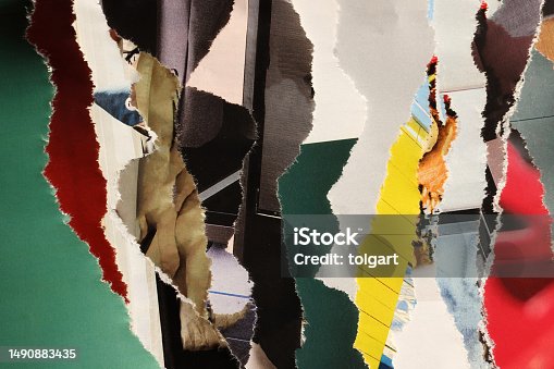 istock Torn paper background with copy space 1490883435