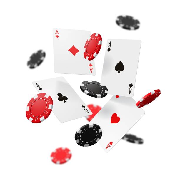 istock Flying casino gambling poker cards and chips 1490883498