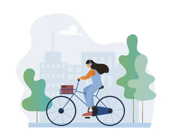 Vector illustration of Delivery woman making delivery of package to customer