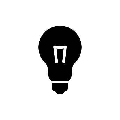 Bulb Icon Design with Editable Stroke. Suitable for Web Page, Mobile App, UI, UX and GUI design.