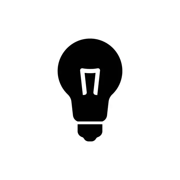 Vector illustration of Bulb Icon Design with Editable Stroke. Suitable for Web Page, Mobile App, UI, UX and GUI design.