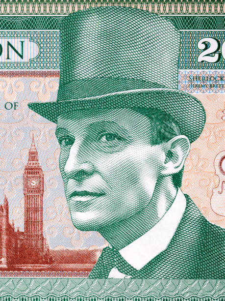 istock Sherlock Holmes a portrait from English money 1490893351