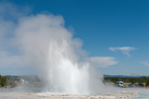 Image of Detail of colorful Yellowstone pools of acidic sulfur