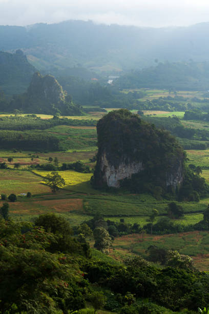 Morning view of Phu Langka Mountain Forest Park, Phayao Province