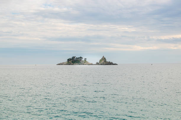 istock A small desert island with pine trees and a rustic church on the Adriatic coastline under clouds on a blue sky. Seaside nature. 1490898774