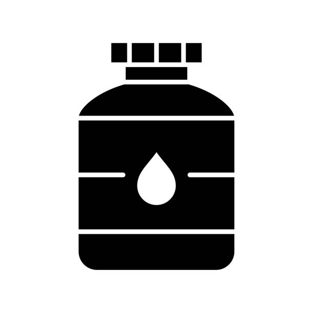 흰색 배경에 있는 물 탱크 아이콘 벡터 디자인 템플릿 - pipeline storage tank water pipe oil industry stock illustrations