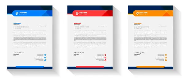 Vector illustration of business corporate letterhead flyer official professional trendy newest minimal newsletter magazine business proposal template design. corporate modern business letterhead design template