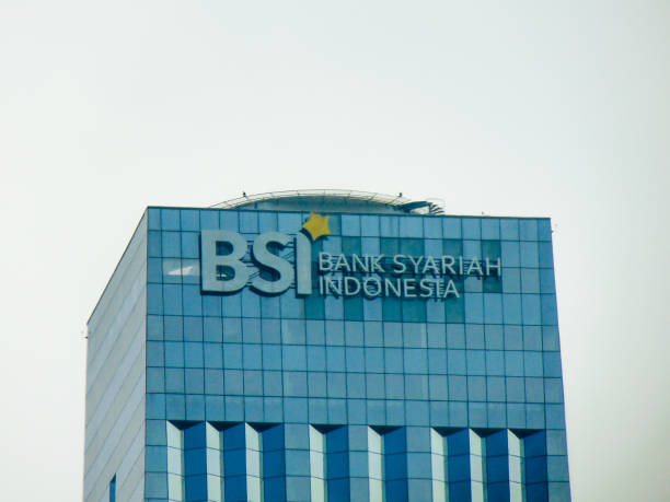 Indonesian Sharia Bank (BSI) The brand logo of Indonesian Sharia Bank sharia stock pictures, royalty-free photos & images