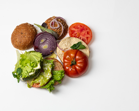 food trash isolated on white