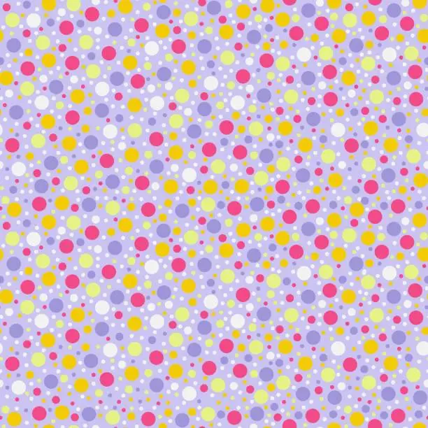 Vector illustration of Colorful circles and dots. chaotic pattern circle. Seamless pattern.