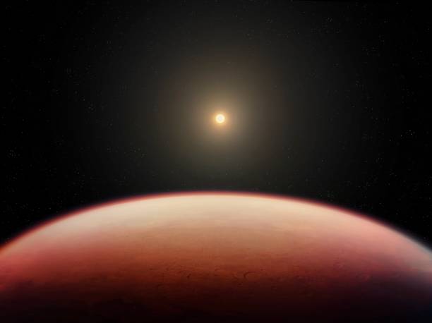 istock Sun above the disk of Mars, view from space. 1490935835