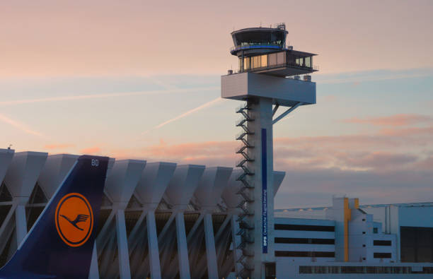 Airport tower at the Munich airport in Germany