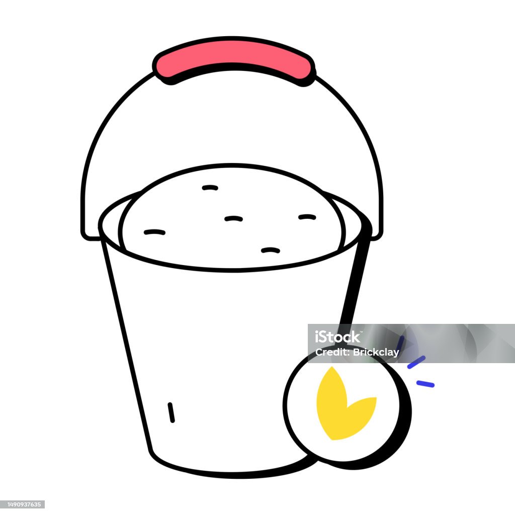 Bucket Container Animation Farm Bucket Stock Illustration - Download Image Now - Bucket, Container ...