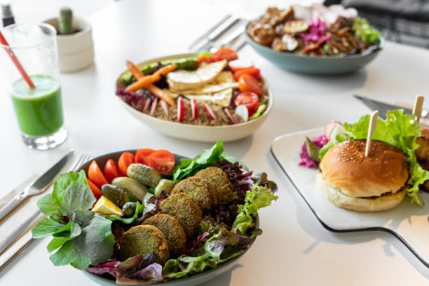 Vegan dinner table