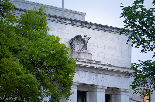 The Marriner S. Eccles Federal Reserve Board Building houses the main offices of the Board of Governors of the United States’ Federal Reserve System.