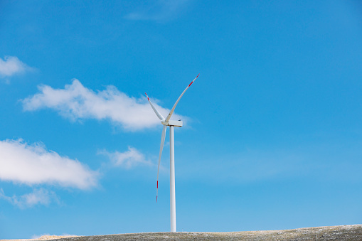 Wind turbines in the mountains