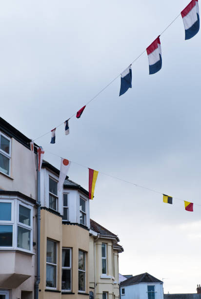 istock Regatta Bunting Flying In The Wind At Shaldon, Devon 1490945189