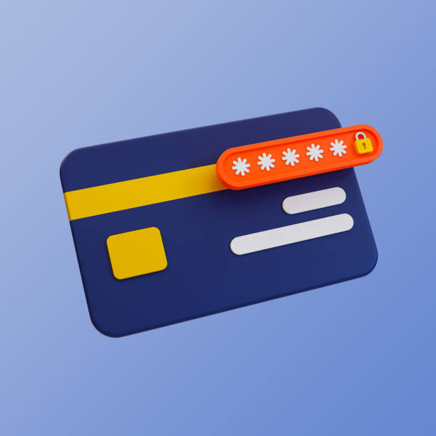 istock 3d minimal digital transaction security. online payment protection. financial protection. credit card with password and padlock. 3d illustration. 1490945835