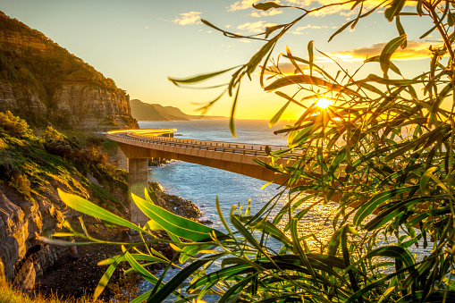 Sunrise at Sea Cliff Bridge, Wollongong, Australia