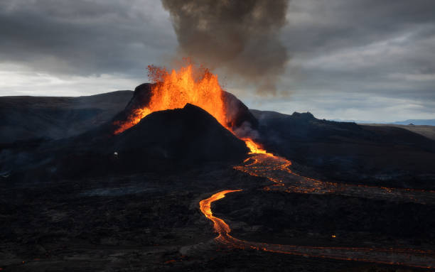 istock Volcano eruption in Iceland 1490955224
