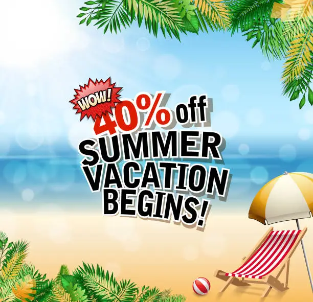 Vector illustration of summer sale advice